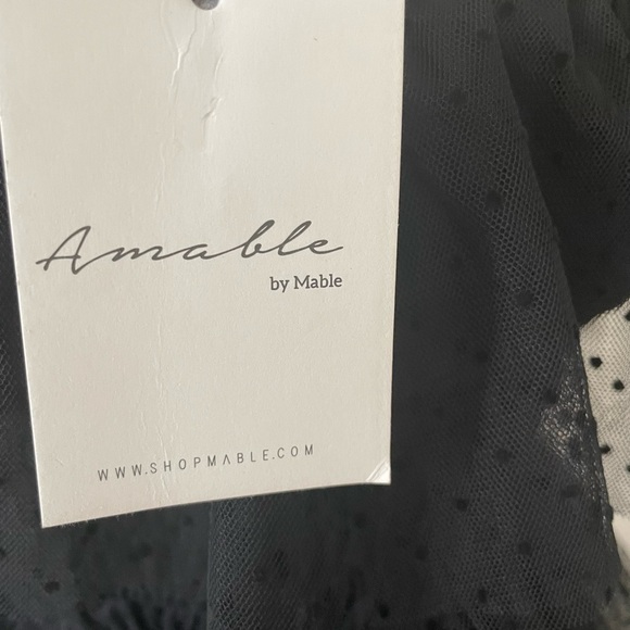 Amable by Mable  Black Ruffled Maxi Dress Size Small - Picture 3 of 14
